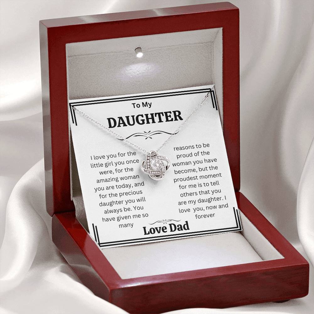 Daughter  gift Necklaces from dad,  Heartfelt Gifts  from dad Birthday christmas gift for daughter