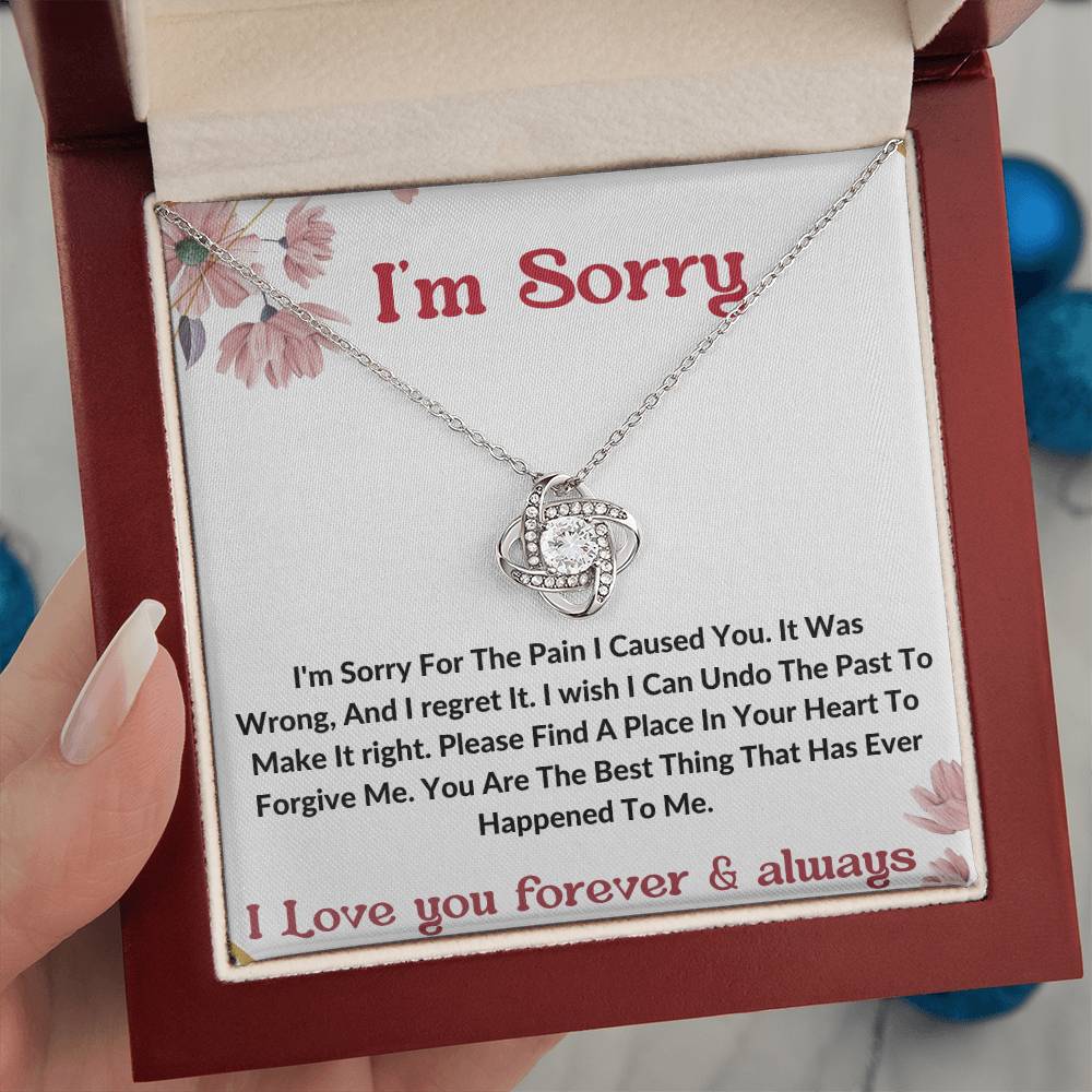 I am sorry wife partner gift necklace . apology gift for her