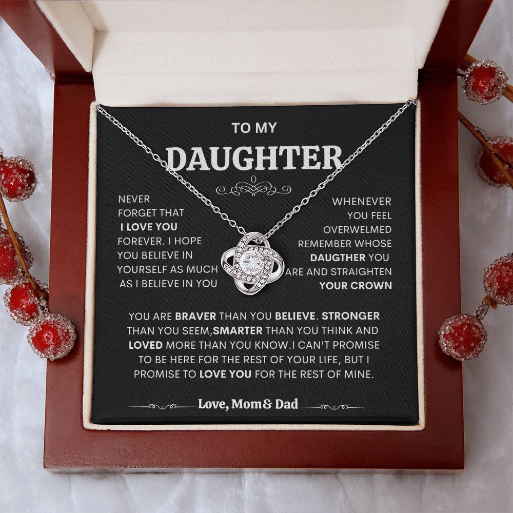 Daughter gift necklace, Sentimental jewelry for daughter, Necklace for daughter from mom, Personalized daughter necklace, Necklace for daughter's birthday" "Mother-daughter jewelry" "Daughter heart necklace