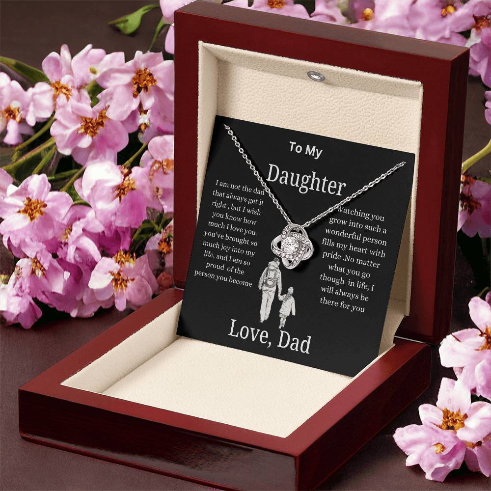 To My Daughter Necklace from Dad - Meaningful Gift of Love" "Father to Daughter Necklace - Heartfelt Gift for Her"