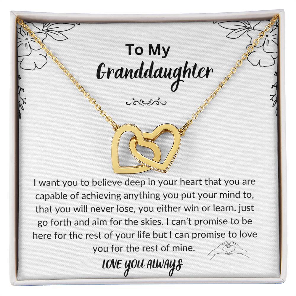 Granddaughter Gifts From Grandma, Grandpa Necklace Xmas Birthday Gift Graduation