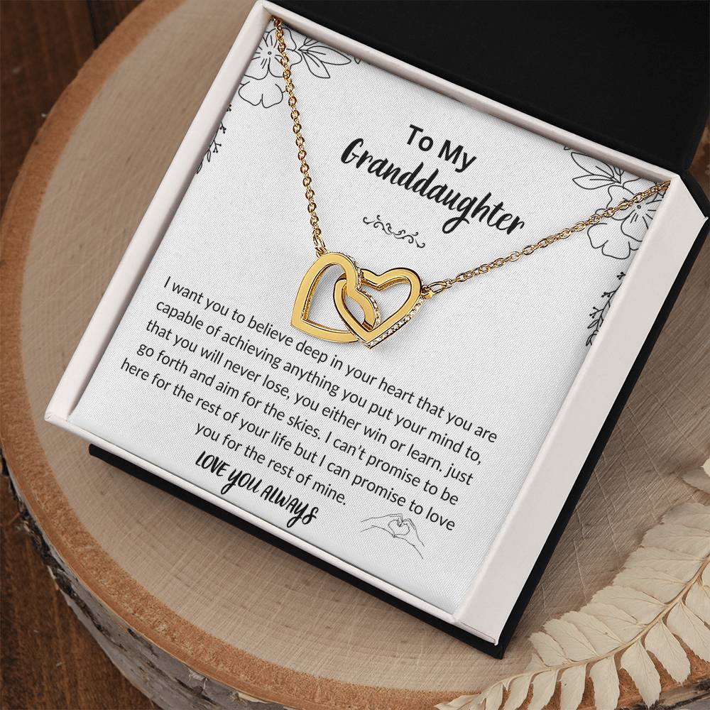 Granddaughter Gifts From Grandma, Grandpa Necklace Xmas Birthday Gift Graduation