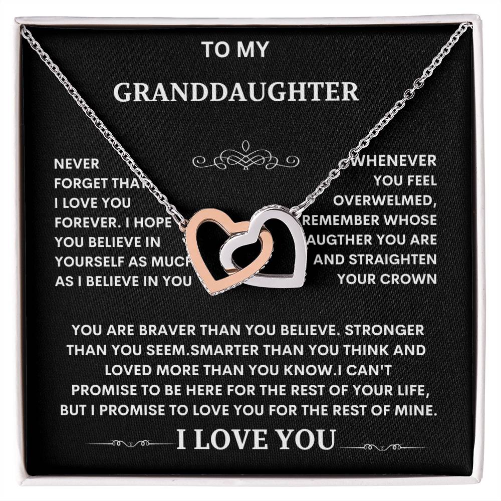 Granddaughter Necklace gift, Christmas graduation Special Gift for Granddaughter