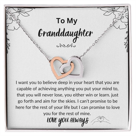 Granddaughter Gifts From Grandma, Granddaughter Necklace, Sterling Silver or Gold Plated Infinity Necklace for Women, Granddaughter Birthday Gifts, Mothers Day Grandma Gifts, Grandma Birthday Gifts