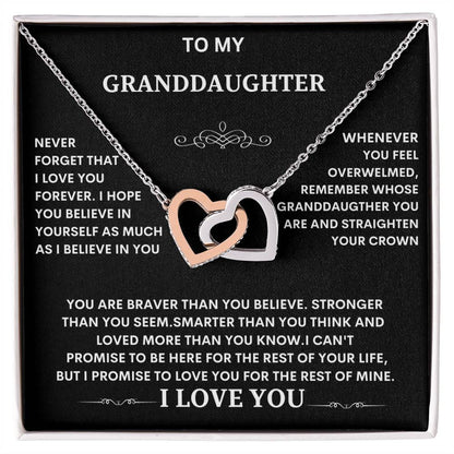 Granddaughter Necklace gift, Christmas graduation Special Gift for Granddaughter