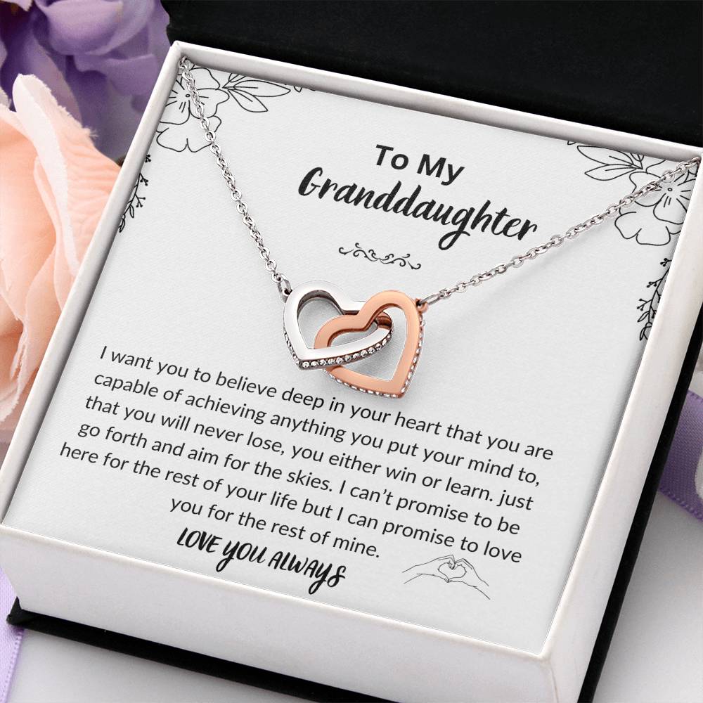 Granddaughter Gifts From Grandma, Grandpa Necklace Xmas Birthday Gift Graduation