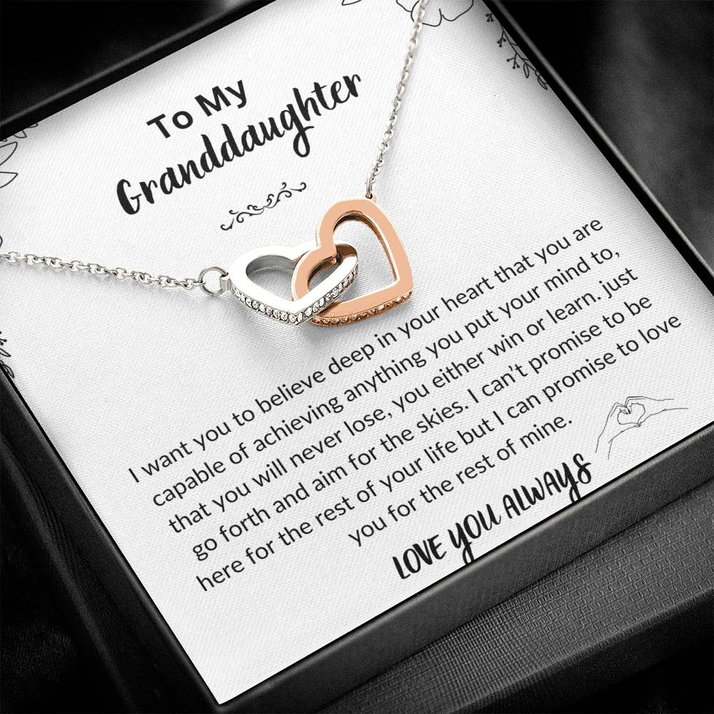 Granddaughter necklace gift from grandpa grandma Christmas birthday gift for granddaughter