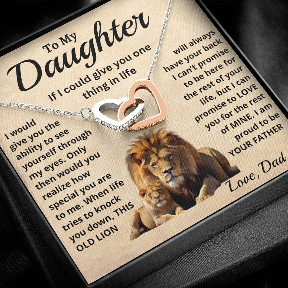 To my daughter necklace gift from dad. Daughter Christmas gift idea or birthday gift