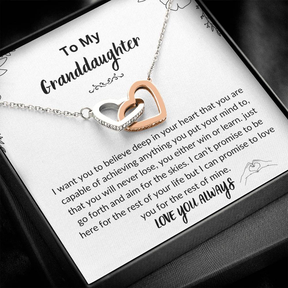 Granddaughter Gifts From Grandma, Grandpa Necklace Xmas Birthday Gift Graduation