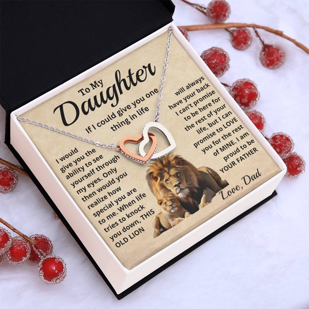 To my daughter necklace gift from dad. Daughter Christmas gift idea or birthday gift