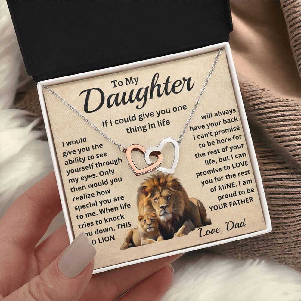 To my daughter necklace gift from dad. Daughter Christmas gift idea or birthday gift