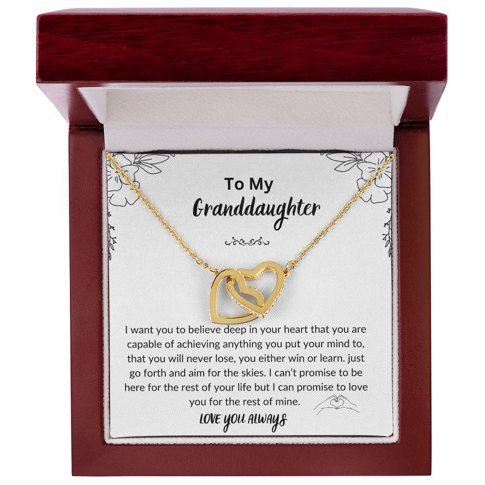 Granddaughter Gifts From Grandma, Grandpa Necklace Xmas Birthday Gift Graduation