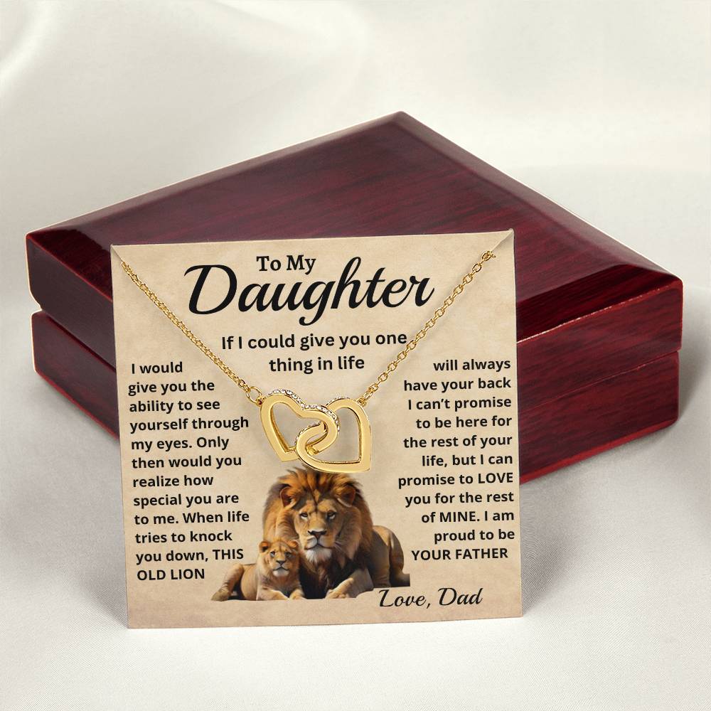 To my daughter necklace gift from dad. Daughter Christmas gift idea or birthday gift