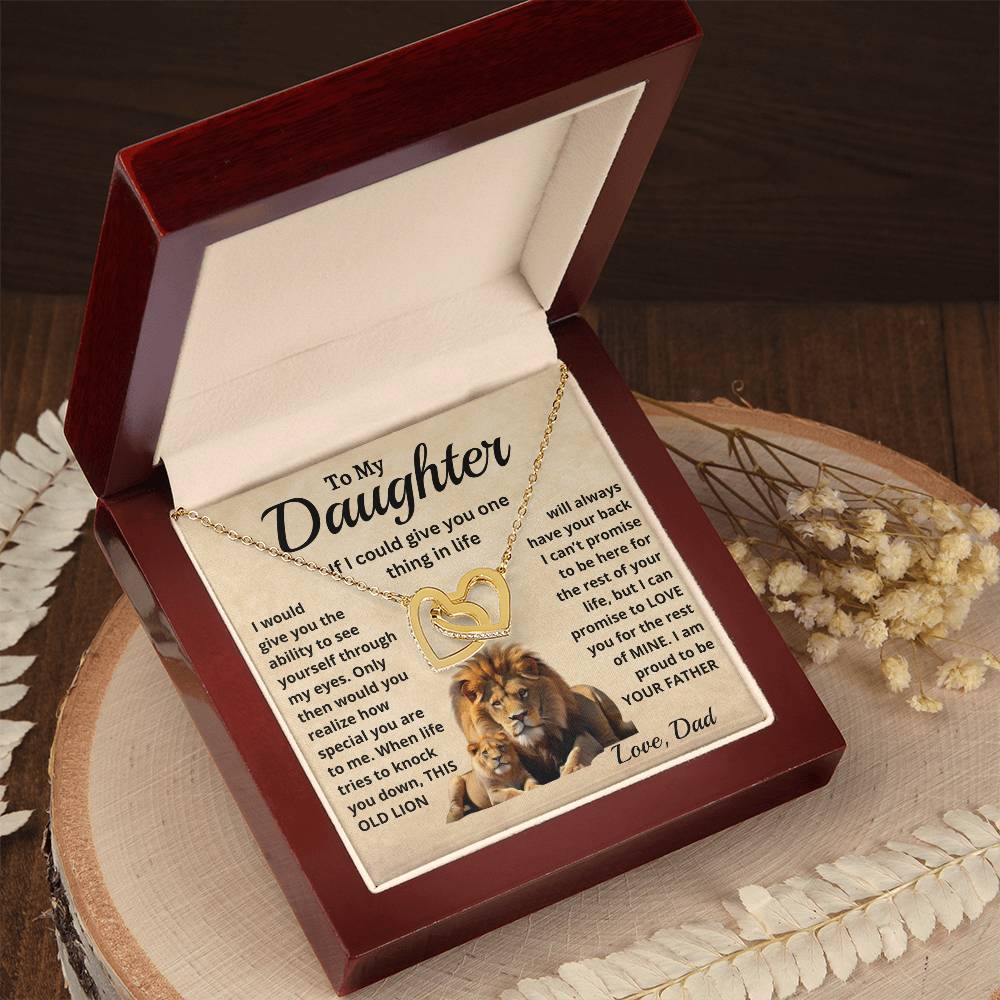 To my daughter necklace gift from dad. Daughter Christmas gift idea or birthday gift