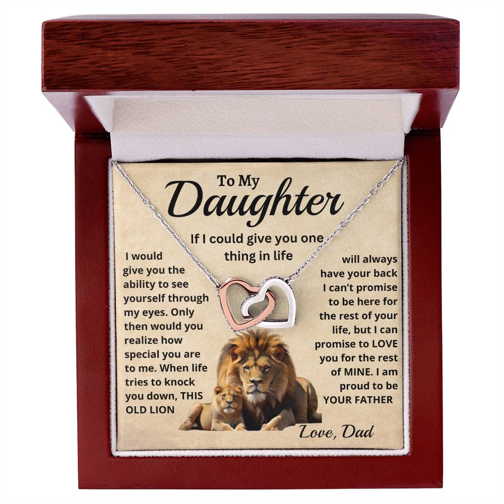 To my daughter necklace gift from dad. Daughter Christmas gift idea or birthday gift