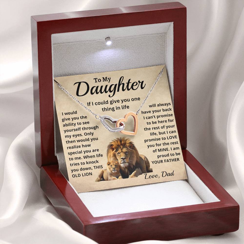 To my daughter necklace gift from dad. Daughter Christmas gift idea or birthday gift