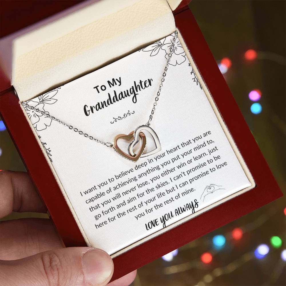 Granddaughter necklace gift from grandpa grandma Christmas birthday gift for granddaughter