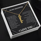 Daughter name necklace graduation birthday gift from mom and dad.