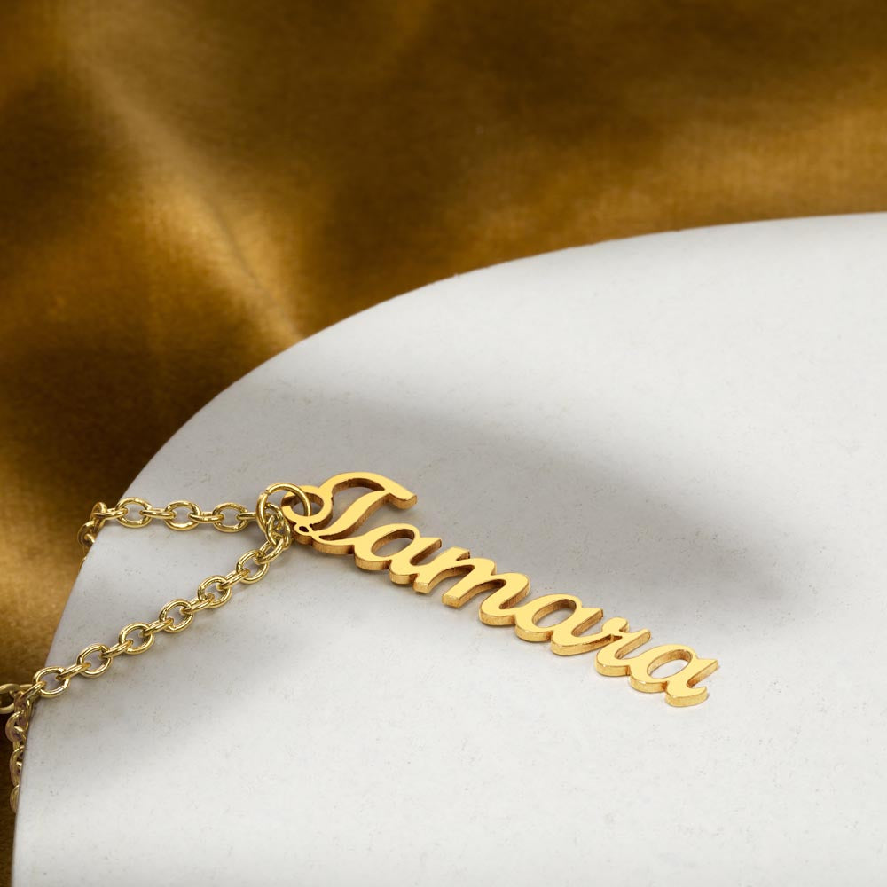 Daughter name necklace graduation birthday gift from mom and dad.