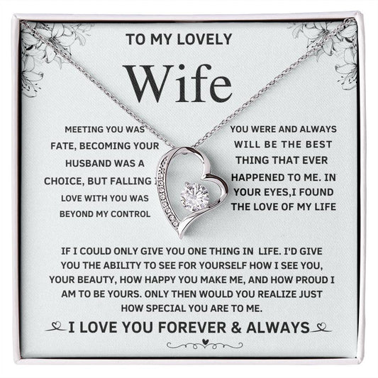 Custom To My Wife Necklace, Christmas Gifts For Women, Anniversary Gift For Wife