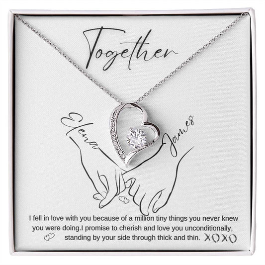 Personalized Valentine's necklace Customized soulmate pendant,Custom names soulmate necklace