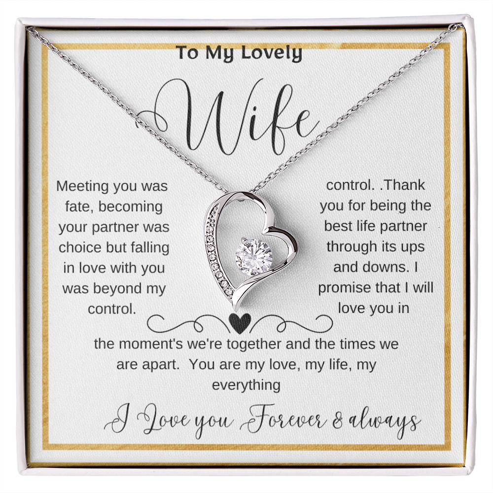 Wife soulmate necklace, Romantic partner jewelry, Special gift for my wife