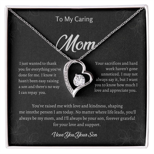 To My Mom Necklace, Mama, Gift From Son For Birthday, I Love Mom Mother Day Gift