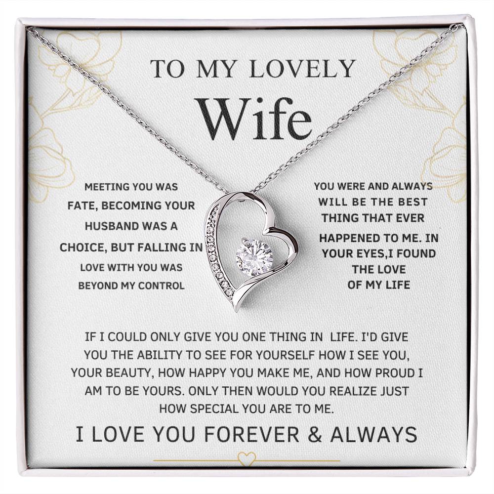 tp my wife necklace gift from husband.Christmas jewelry gift for wife