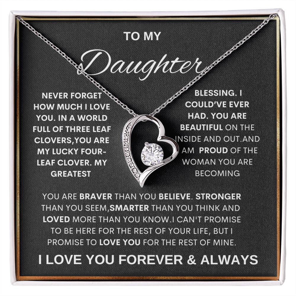 Daughter gift necklacefrom mom and dad.Perfect Christmas daughter gift .Daughters graduation ,weeding gift