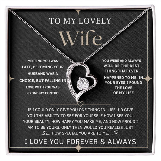 Custom To My Wife Necklace, Christmas Gifts For Women, Anniversary Gift For Wife