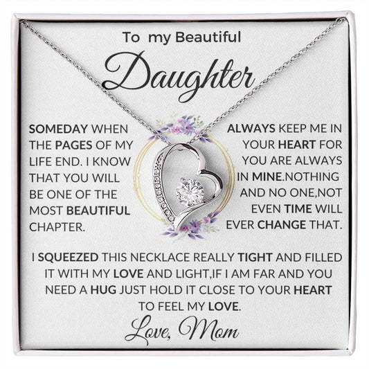 To My Daughter Gifts, Mother Daughter Gifts , To My Daughter Necklace From mom,  Birthday Gift