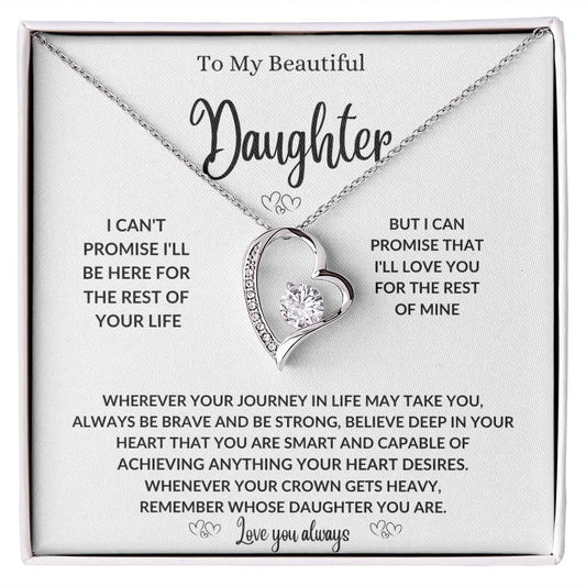 To my daughter necklace gift from mom or dad,Best birthday  graduation present  for her