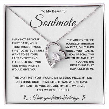 Soulmate Necklace Gift for Wife - Perfect Anniversary Jewelry" "Romantic Soulmate Necklace for Wife - Thoughtful Gift Idea"