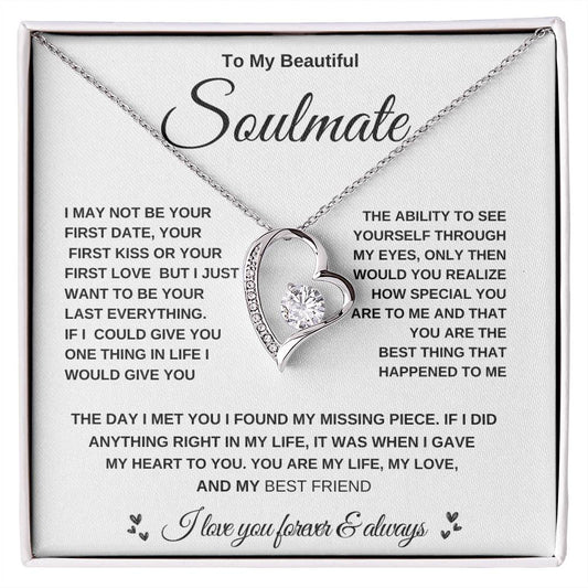 Soulmate Necklace Gift for Wife - Perfect Anniversary Jewelry" "Romantic Soulmate Necklace for Wife - Thoughtful Gift Idea"