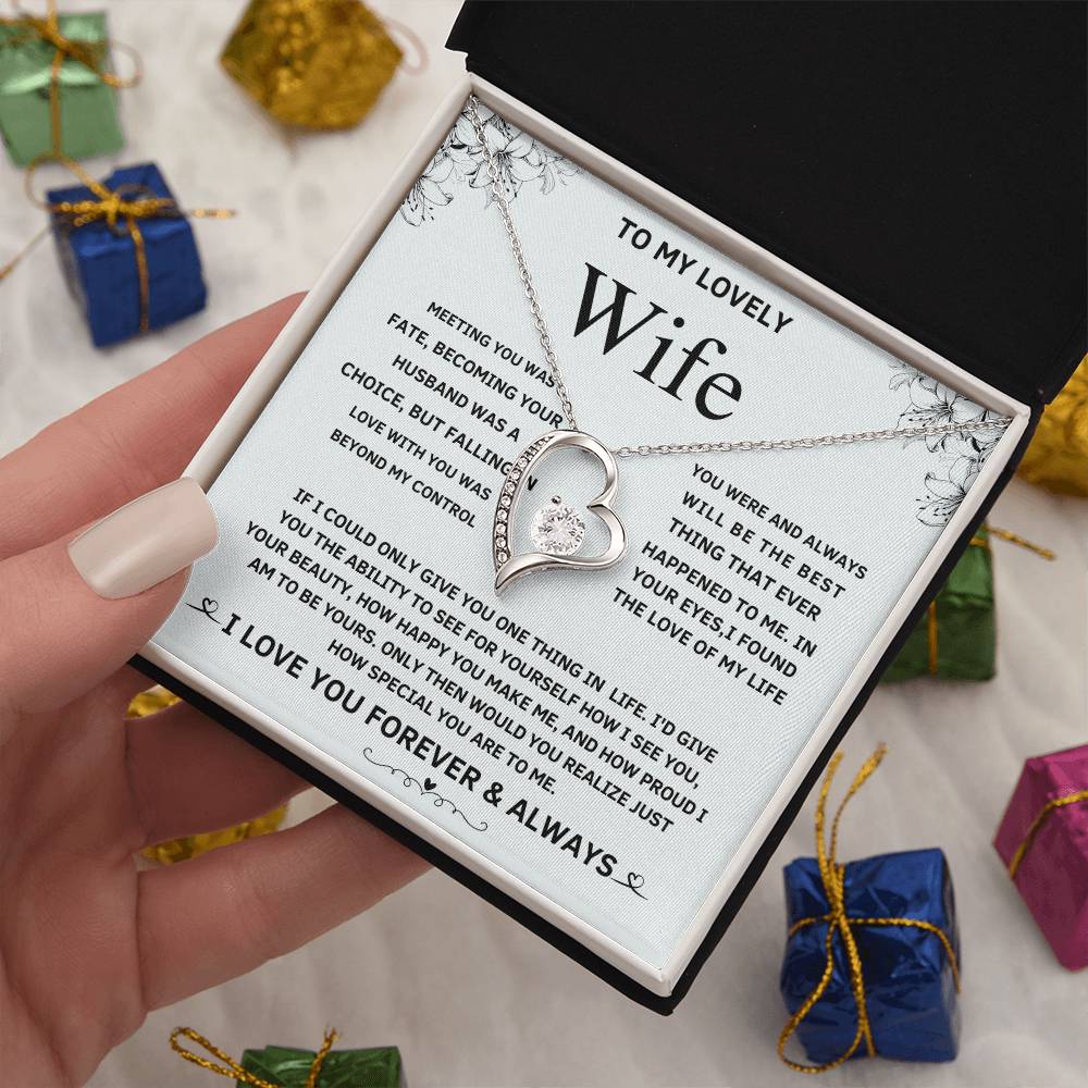 Custom To My Wife Necklace, Christmas Gifts For Women, Anniversary Gift For Wife