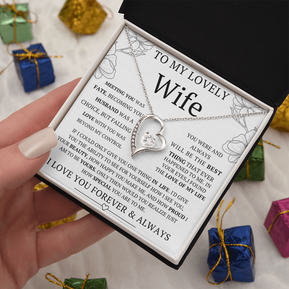 Wife Necklace Gift for Wife Anniversary Birthday Valentine Jewelry