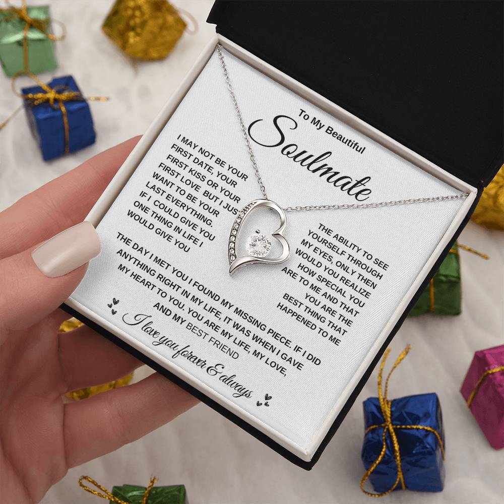 Soulmate Necklace Gift for Wife - Perfect Anniversary Jewelry" "Romantic Soulmate Necklace for Wife - Thoughtful Gift Idea"