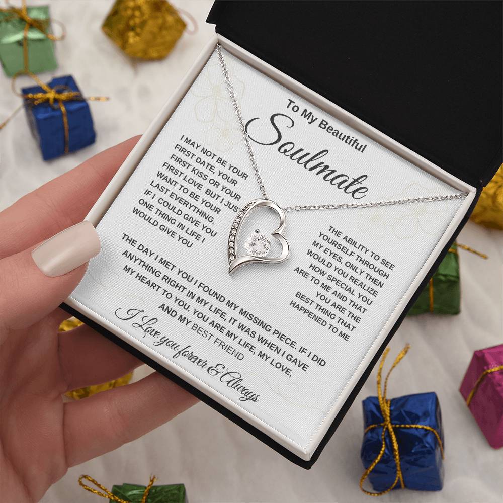 Birthday Soulmate Necklace Gift for Wife, Christmas Gifts For Women, Anniversary Gift For Wife