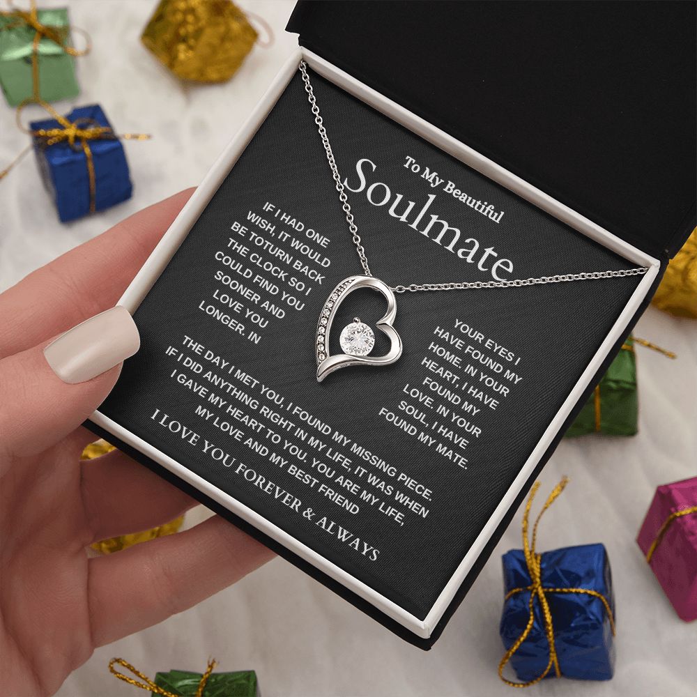 SOULMATE  NECKLACE DIFT IDEA FOR WIFE GIRLFRIEND CHRISTMAS BIRTHDAY GIFT