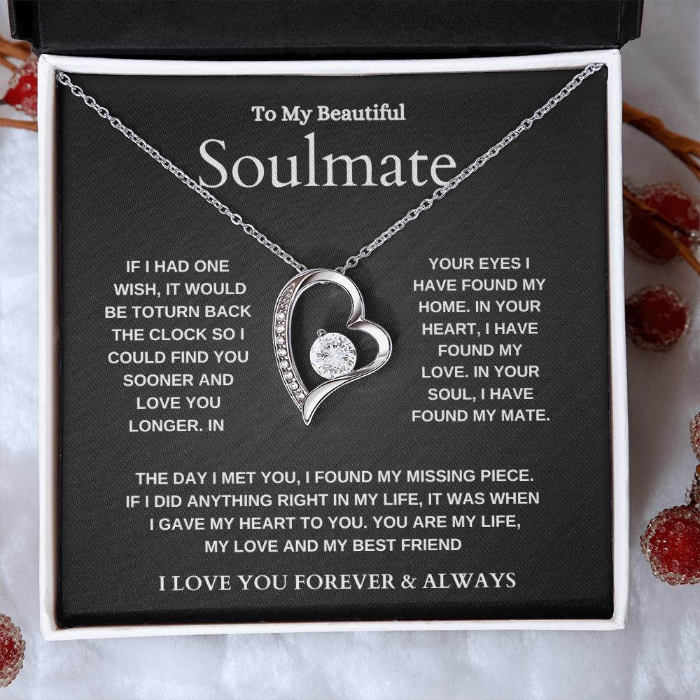 SOULMATE  NECKLACE DIFT IDEA FOR WIFE GIRLFRIEND CHRISTMAS BIRTHDAY GIFT