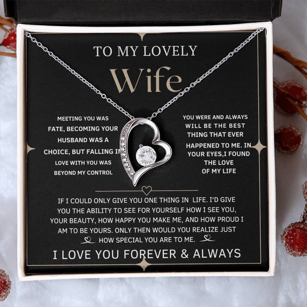 Custom To My Wife Necklace, Christmas Gifts For Women, Anniversary Gift For Wife