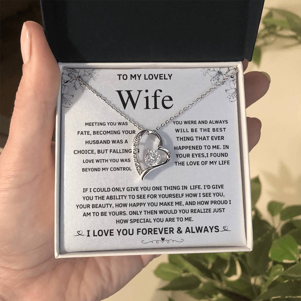 Custom To My Wife Necklace, Christmas Gifts For Women, Anniversary Gift For Wife