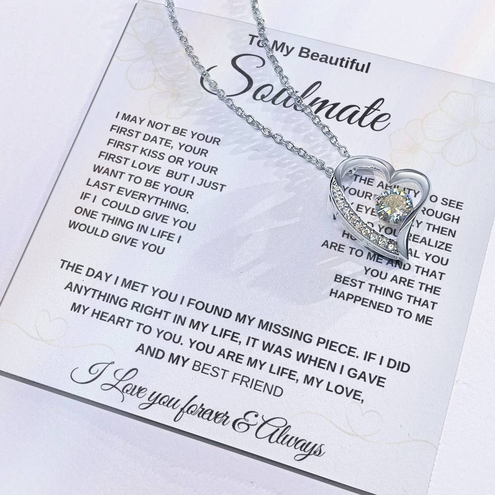 Birthday Soulmate Necklace Gift for Wife, Christmas Gifts For Women, Anniversary Gift For Wife