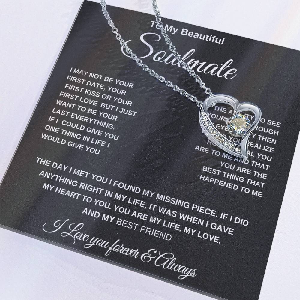 Anniversary Gift Soulmate Necklace for Wife" "Valentine's Day Soulmate Necklace for Her" "Christmas Gift Soulmate Necklace for Wife