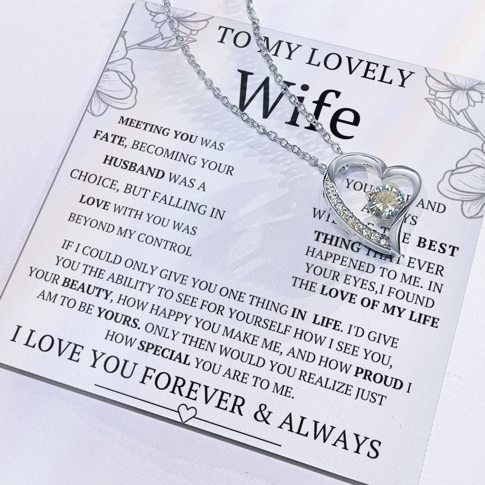 Wife Necklace Gift for Wife Anniversary Birthday Valentine Jewelry