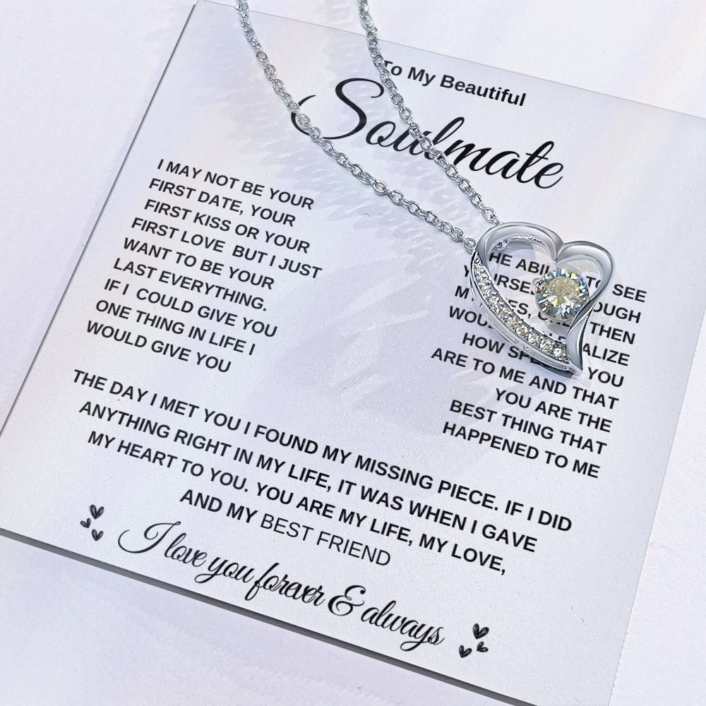 Soulmate Necklace Gift for Wife - Perfect Anniversary Jewelry" "Romantic Soulmate Necklace for Wife - Thoughtful Gift Idea"