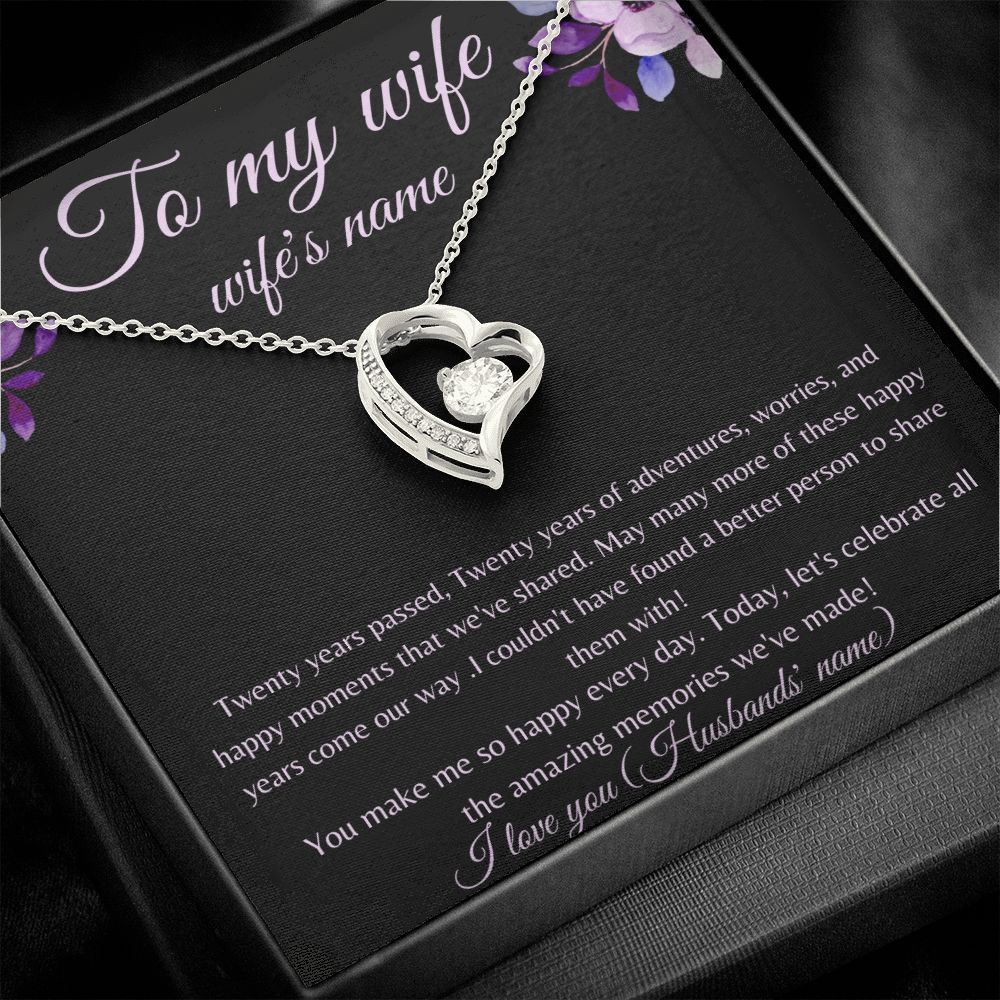 Custom To My Wife Necklace, Christmas Gifts For Women, Anniversary Gift For Wife