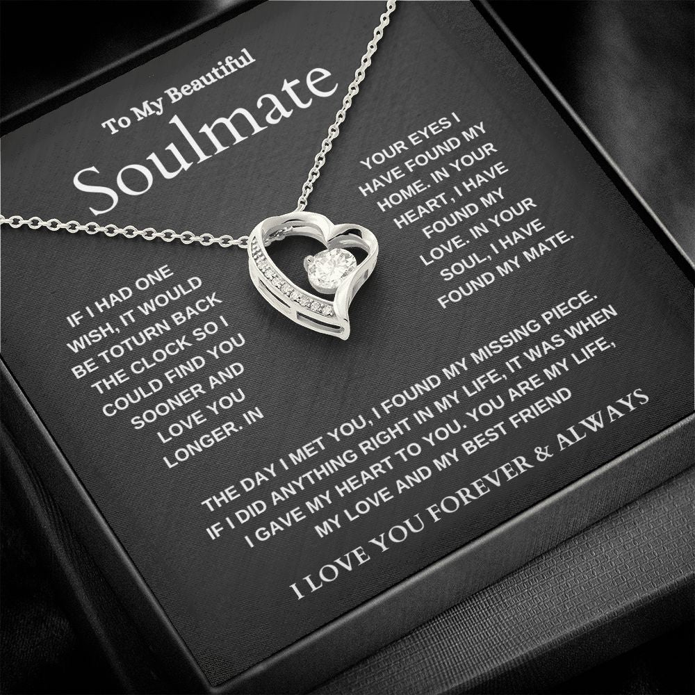 SOULMATE  NECKLACE DIFT IDEA FOR WIFE GIRLFRIEND CHRISTMAS BIRTHDAY GIFT