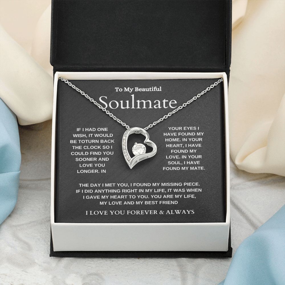 SOULMATE  NECKLACE DIFT IDEA FOR WIFE GIRLFRIEND CHRISTMAS BIRTHDAY GIFT