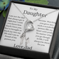 Daughter Graduation Necklace – Gift from Mom or Dad – Love Knot Heart Jewelry